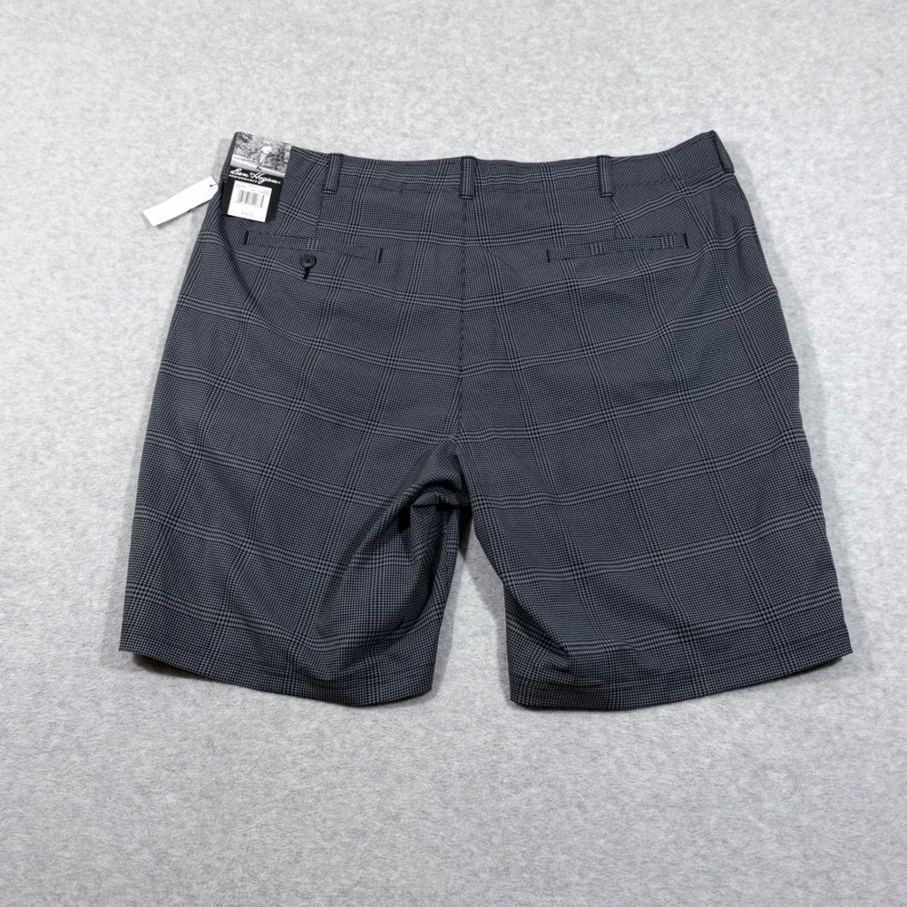 Ben Hogan Golf Shorts Mens 42 Grey New Performance Micro Check UPF 50 Caviar